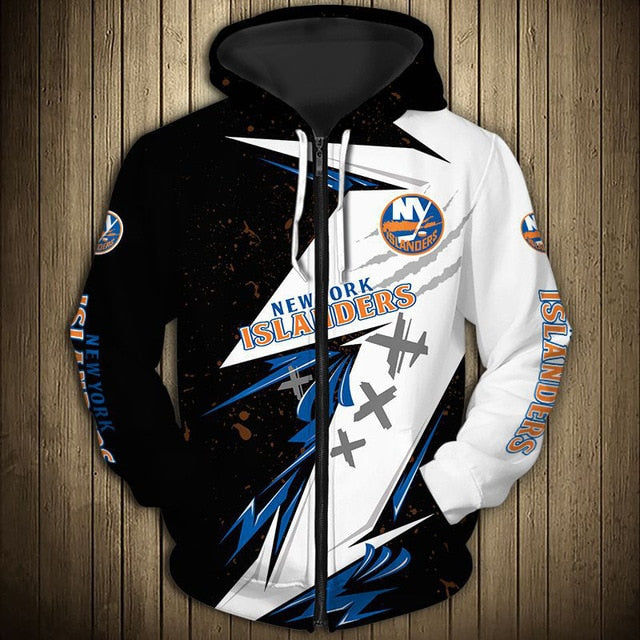 New York Islanders Graffiti Casual Zipper Hoodie