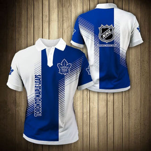 Toronto Maple Leafs Stripes Polo Shirt