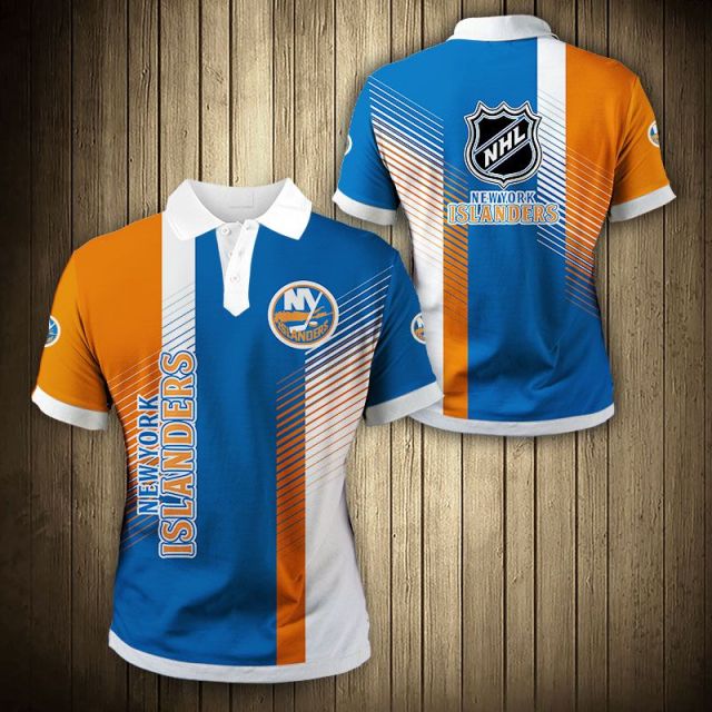 New York Islanders Stripes Polo Shirt