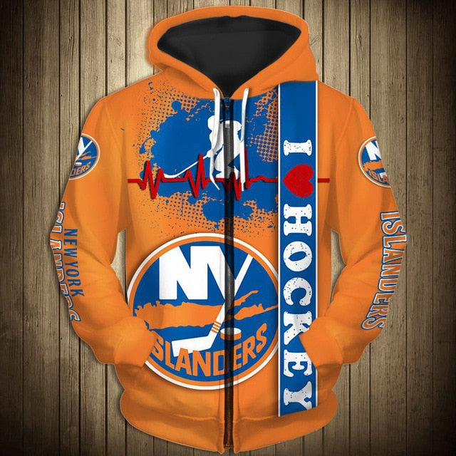 New York Islanders Beating Curve Zipper Hoodie