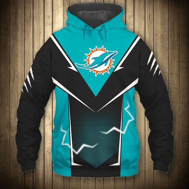 Miami Dolphins Flame Hoodie