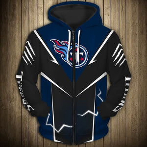 Tennessee Titans Flame Zipper Hoodie