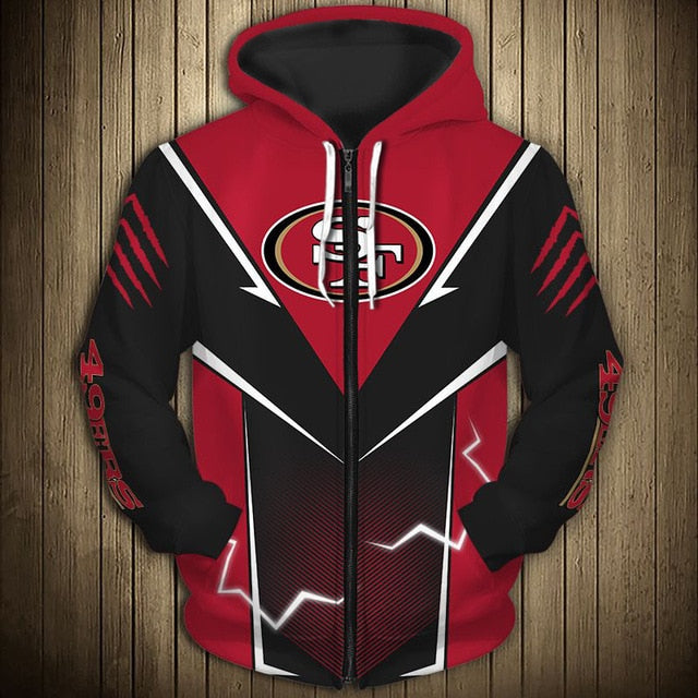 San Francisco 49ers Flame Zipper Hoodie