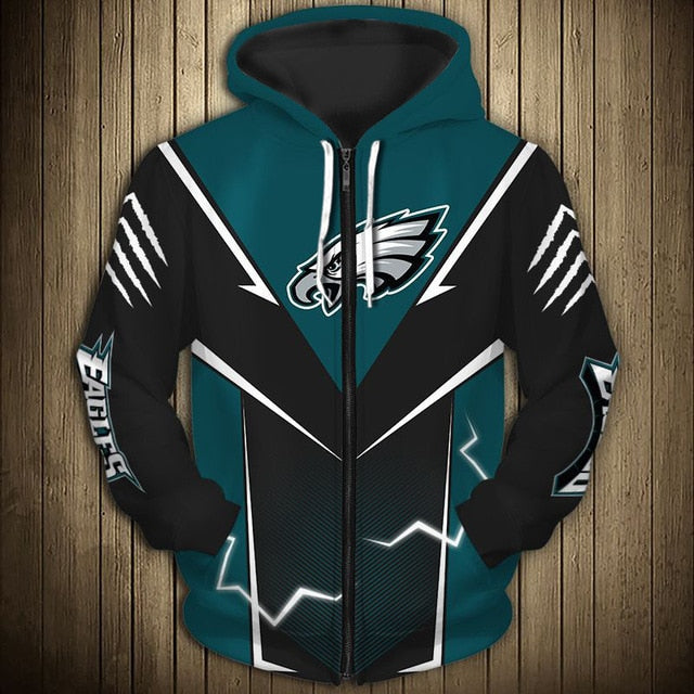 Philadelphia Eagles Flame Zipper Hoodie