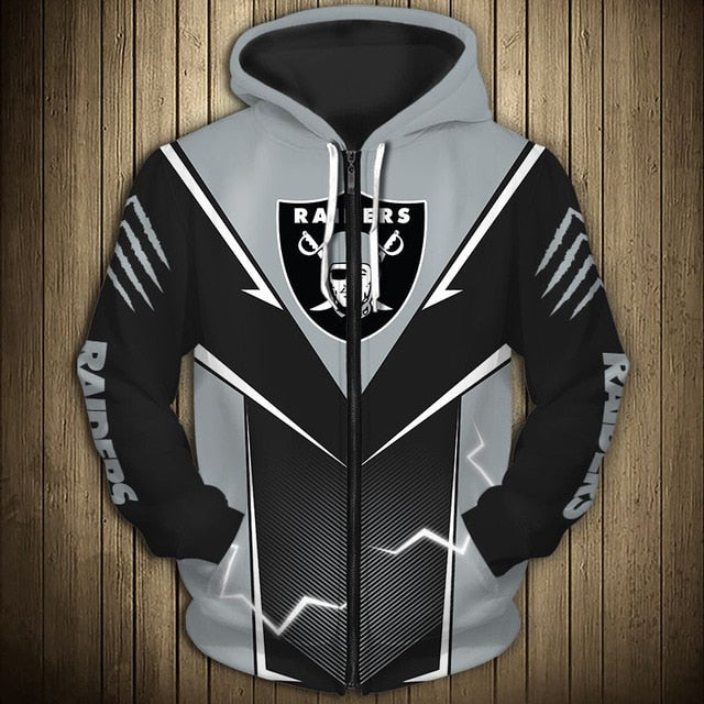 Las Vegas Raiders Flame Zipper Hoodie