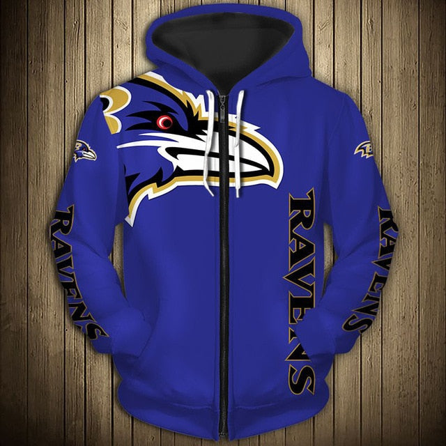 Baltimore Ravens Flag Zipper Hoodie