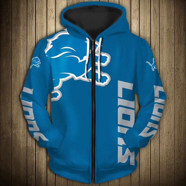 Detroit Lions Flag Zipper Hoodie