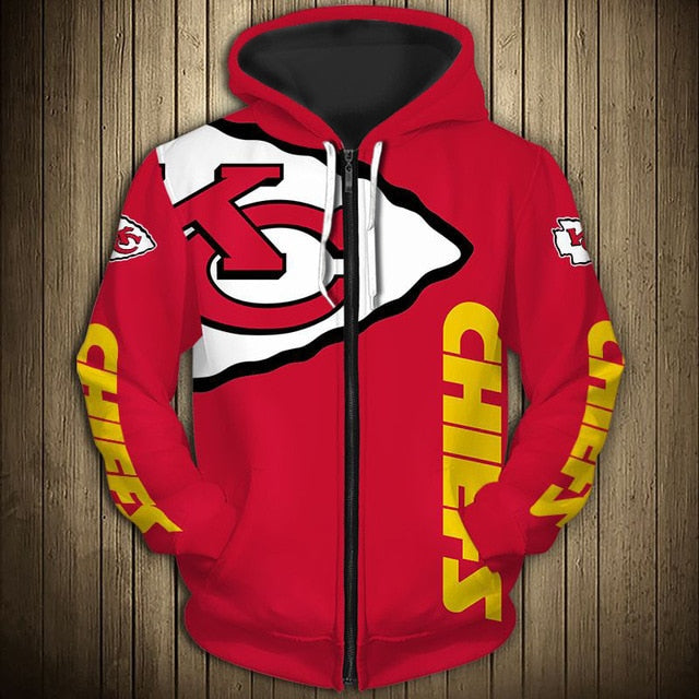 Kansas City Chiefs Flag Zipper Hoodie