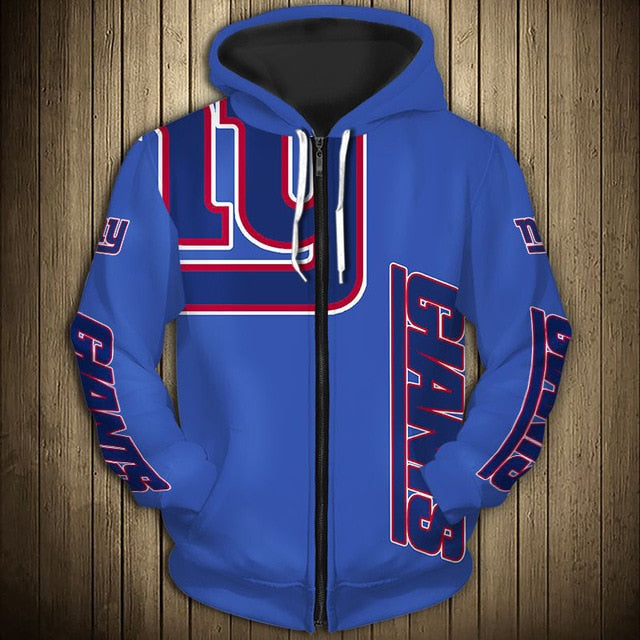 New York Giants Flag Zipper Hoodie