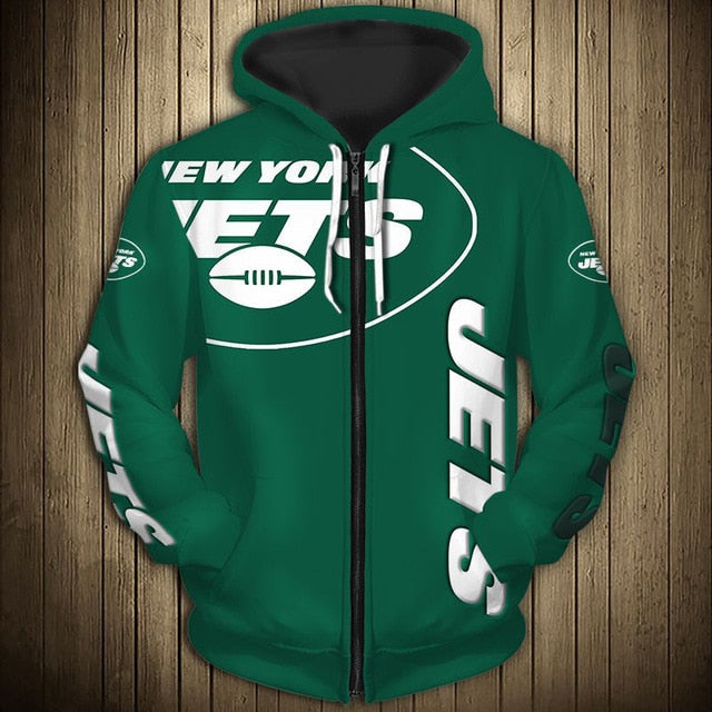 New York Jets Flag Zipper Hoodie