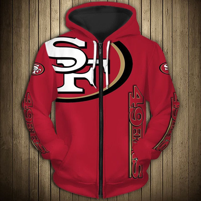 San Francisco 49ers Flag Zipper Hoodie