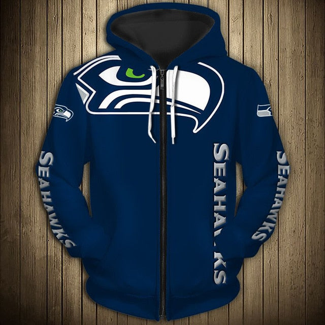 Seattle Seahawks Flag Zipper Hoodie