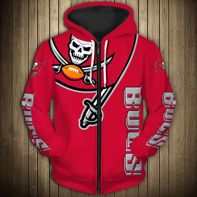 Tampa Bay Buccaneers Flag Zipper Hoodie