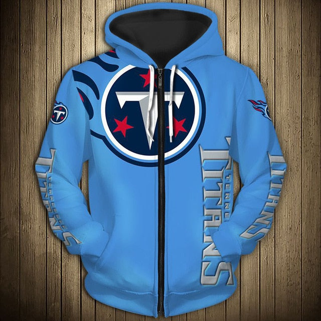 Tennessee Titans Flag Zipper Hoodie