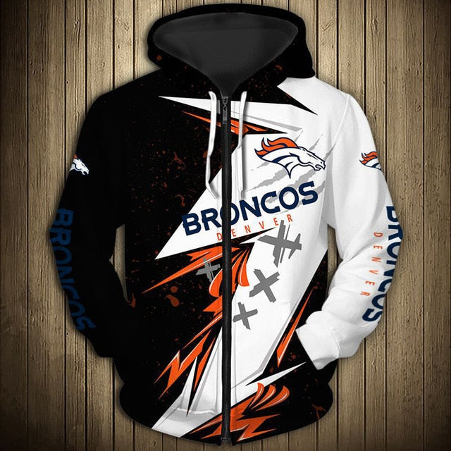 Denver Broncos Graffiti Zipper Hoodie