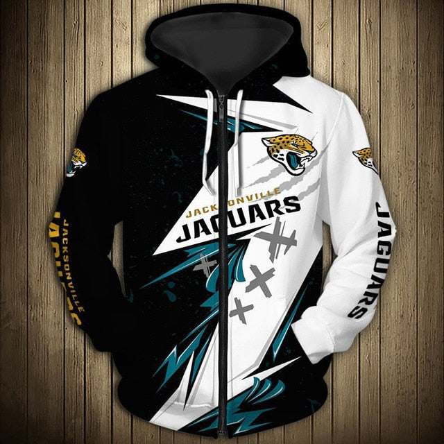 Jacksonville Jaguars Graffiti Zipper Hoodie