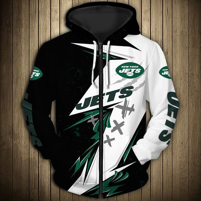 New York Jets Graffiti Zipper Hoodie