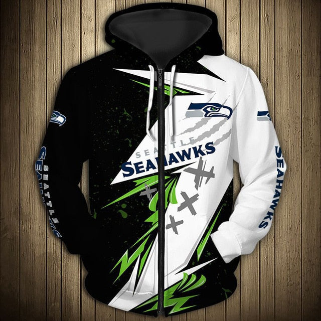 Seattle Seahawks Graffiti Zipper Hoodie