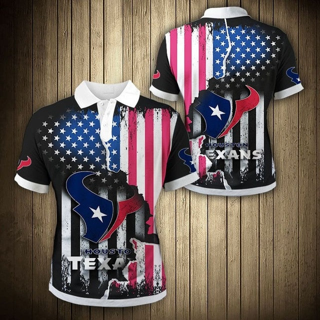 Houston Texans American Flag Polo Shirt