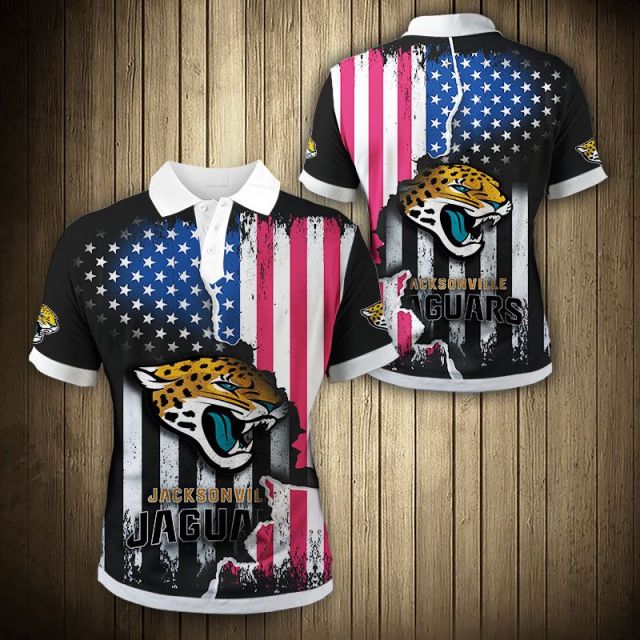 Jacksonville Jaguars American Flag Polo Shirt