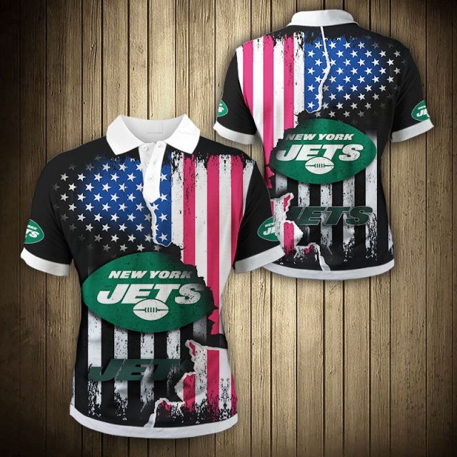 New York Jets American Flag Polo Shirt