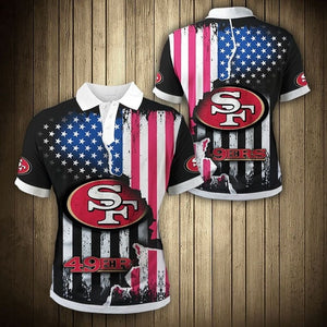 San Francisco 49ers American Flag Polo Shirt