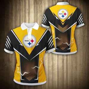 Pittsburgh Steelers Flame Polo Shirt