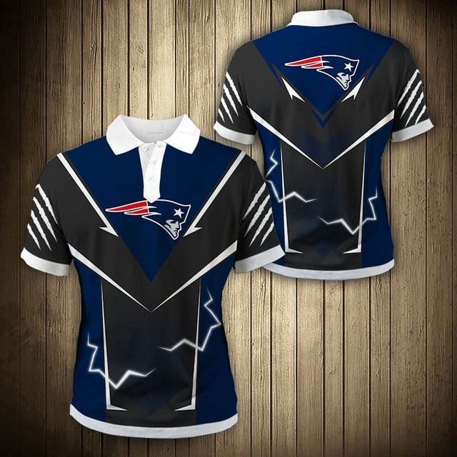 New England Patriots Flame Polo Shirt