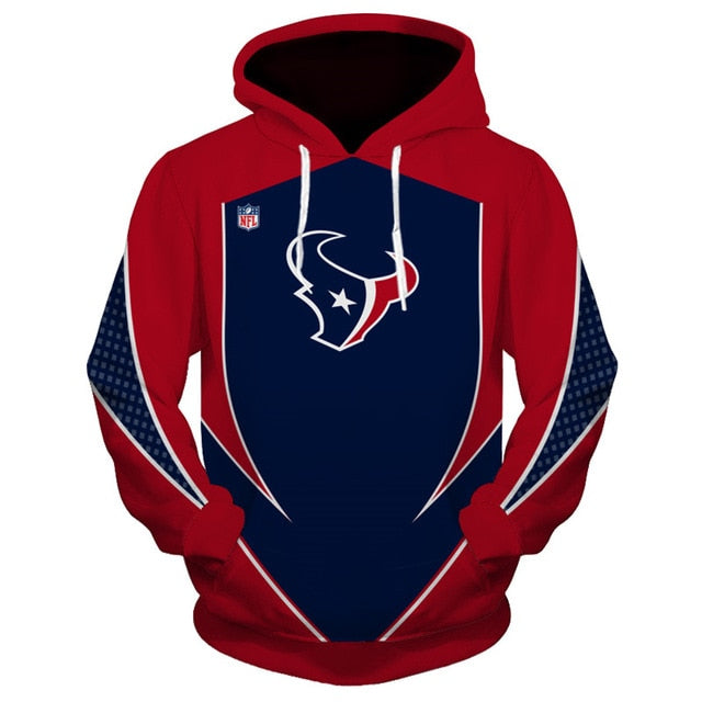 Houston Texans Casual 3D Hoodie