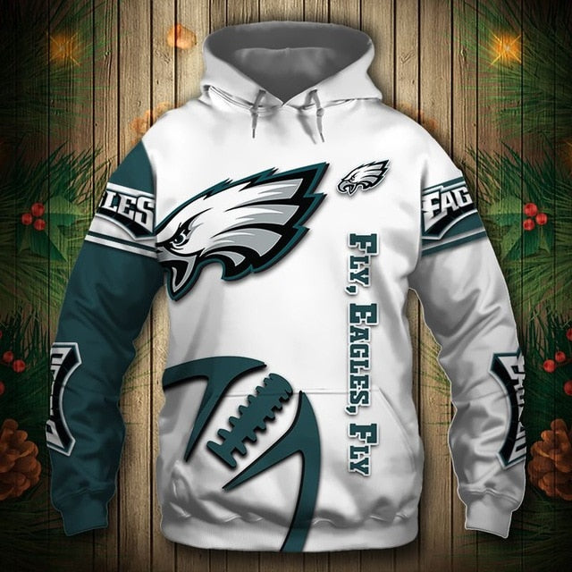 Philadelphia Eagles Zigzag Casual 3D Hoodie