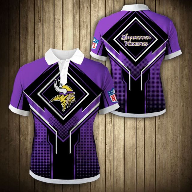 Minnesota Vikings Square Lattice Polo Shirt