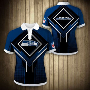 Seattle Seahawks Square Lattice Polo Shirt