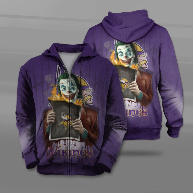 Minnesota Vikings Joker Zipper Hoodie