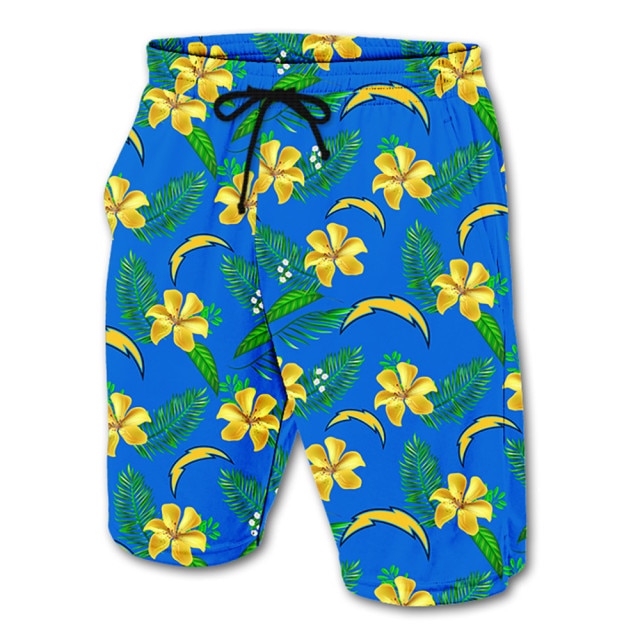 Los Angeles Chargers Summer Floral Shorts