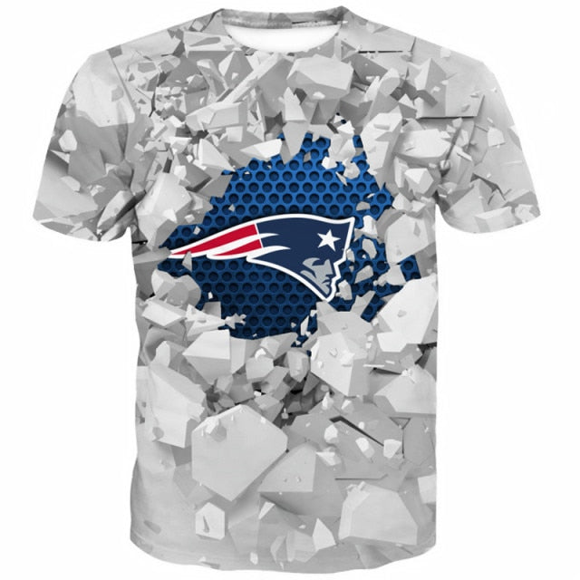 New England Patriots Casual 3D T-Shirt