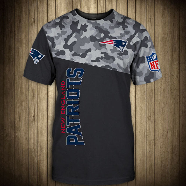 New England Patriots Camouflage 3D T-Shirt