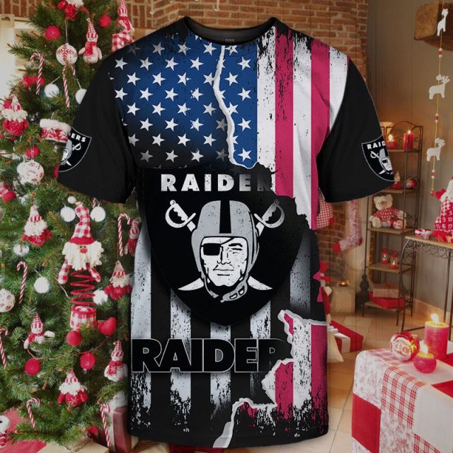 Las Vegas Raiders American Flag T-Shirt