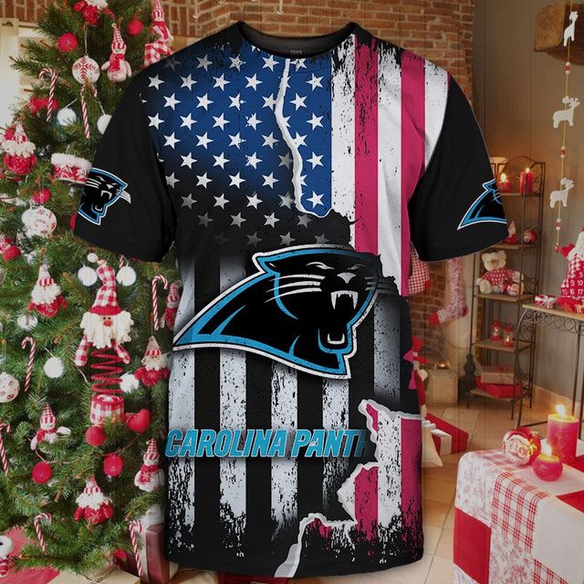 Carolina Panthers American Flag T-Shirt