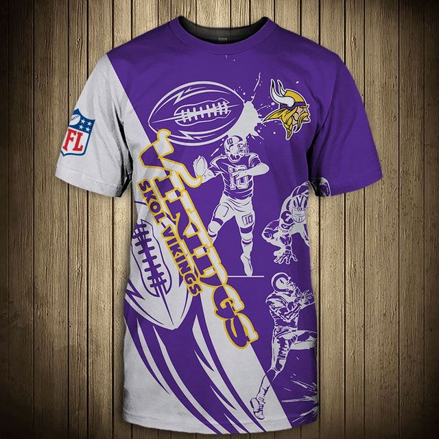 Minnesota Vikings Casual 3D T-Shirt