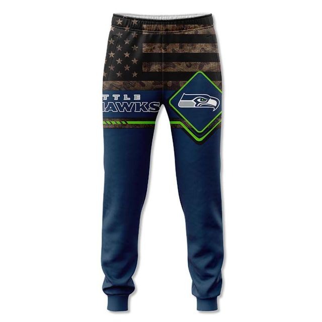 Seattle Seahawks American Flag Sweatpants