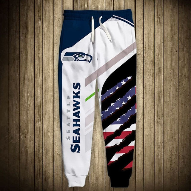 Seattle Seahawks American Flag Sweatpants