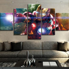 Load image into Gallery viewer, Iron Man In Action Wall Art Canvas