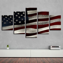 Load image into Gallery viewer, American Flag 5 Pieces Canvas