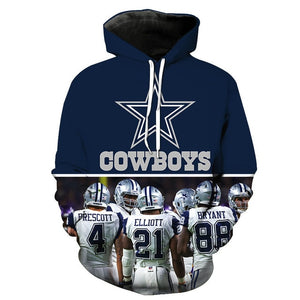 Dallas Cowboys 3D Hoodie