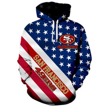 Load image into Gallery viewer, American Flag San Francisco 49ers 3D Hoodie