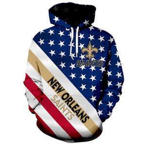 American Flag New Orleans Saints 3D Hoodie