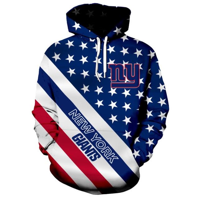 American Flag New York Giants 3D Hoodie