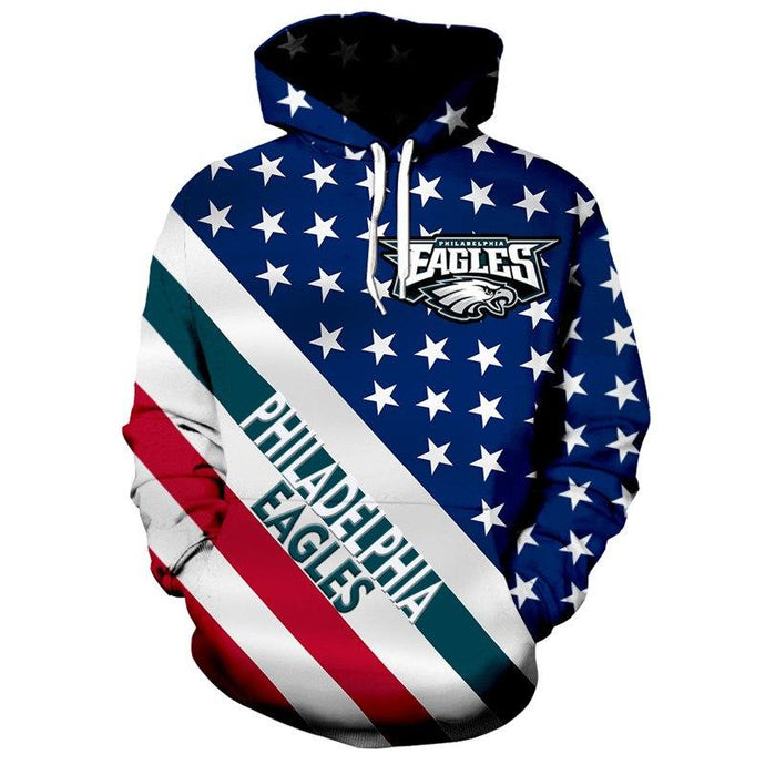 American Flag Philadelphia Eagle 3D Hoodie