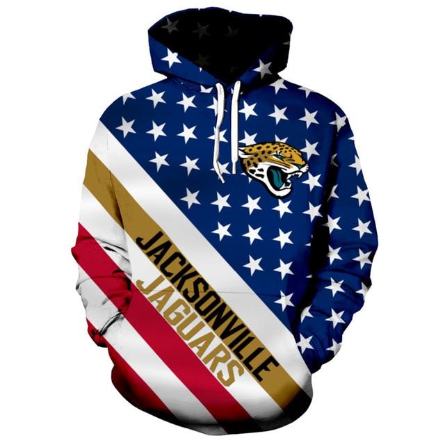 American Flag Jacksonville Jaguars 3D Hoodie