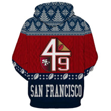 Load image into Gallery viewer, San Francisco 49ers 3d Hoodie Christmas Edition